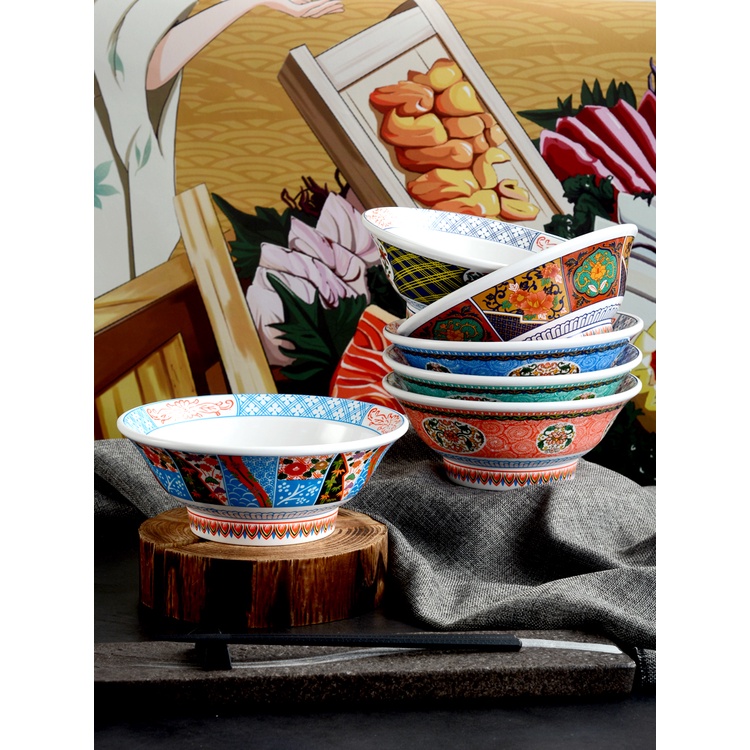 🔥Bát nước sốt miso Bát Ăn Mì, Phở, Bún Nâu Đá Nhựa Melamine Cao Cấp Dùng Trong Nhà Hàng, Quán Ăn Bát Ăn Mì Bằng Melamine Cỡ Lớn Phong Cách Nhật Bản tô ramen, salad, mì phở- Bát đĩa sứ nhà hàng cao cấp