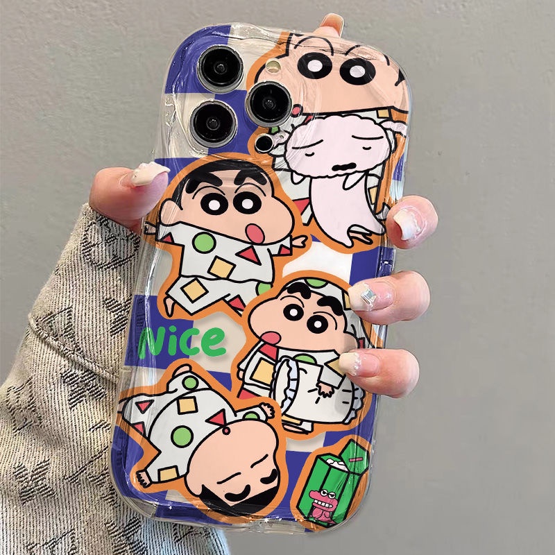 ✅Ốp Điện Thoại Mềm Trong Suốt Chống Sốc In Hình Shin-Chan Cho iPhone14 / 13promax 12 / 11 7 / 8p xsxr