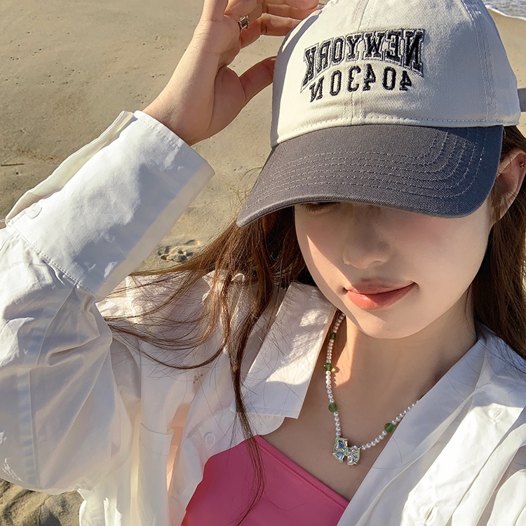 Mũ Lưỡi Trai Thể Thao Màu Sắc Tương Phản Phong Cách Hàn Quốc Cho Nam Và Nữ