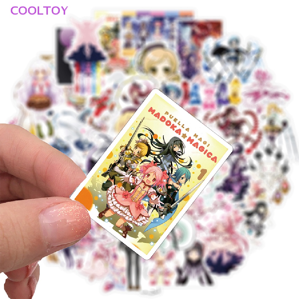 Cooltoy Set 50 Nhãn Dán Hoạt Hình Graffiti Magic Girl Madoka Cho Vali Xe Máy Notebook