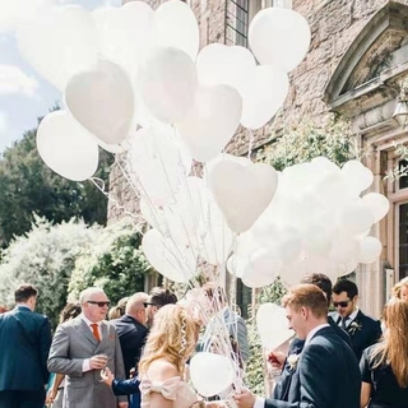 Set 10 Bong Bóng 12 Inches In Hình Trái Tim Xinh Xắn Dùng Để Trang Trí Tiệc Cưới / Sinh Nhật / Valentines