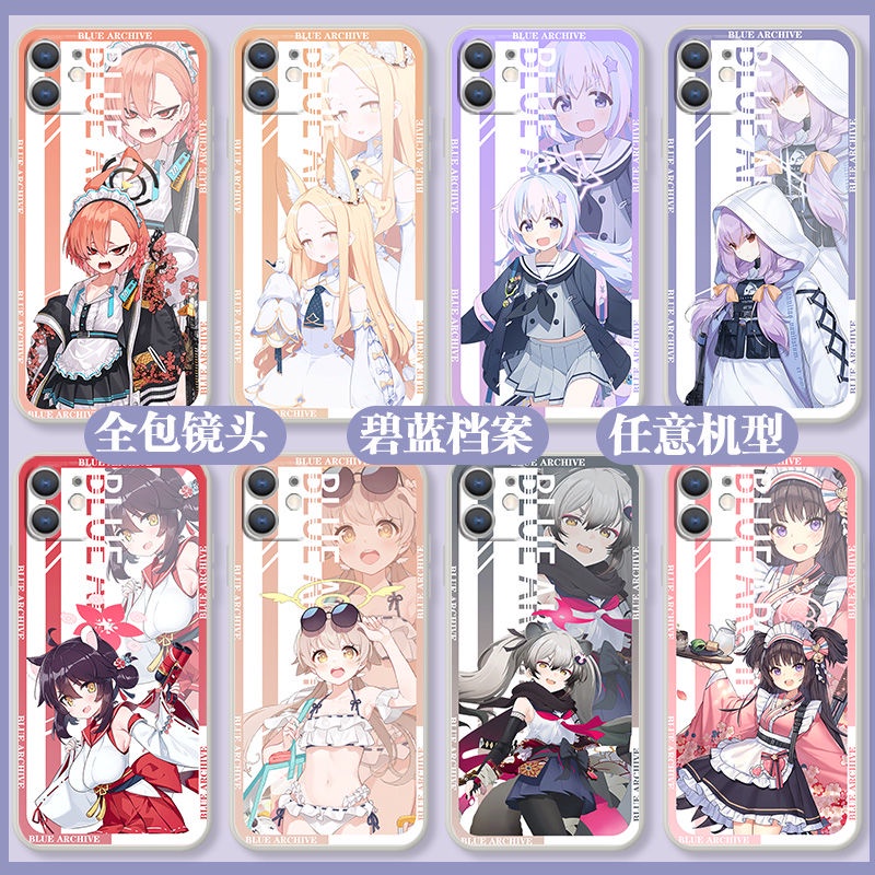 Blue Archive Phone Case Compatible with iPhone 13 Apple 14 Aloha Soft Case Two-Dimensional Game Anime