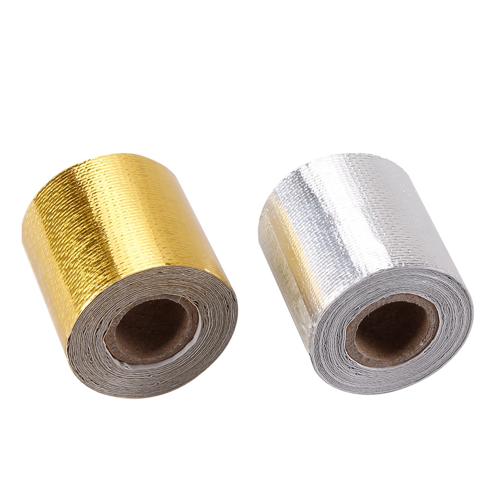 Cuộn Băng Keo Lá Nhôm Cách Nhiệt 5M Dán Đầu Ống Pô Xe Hơi Xe Máy
