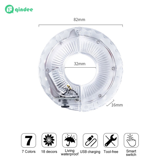 Đèn Led A13 Gắn Bánh Xe Đạp Cân Bằng Rung Thông Minh Chống Nước