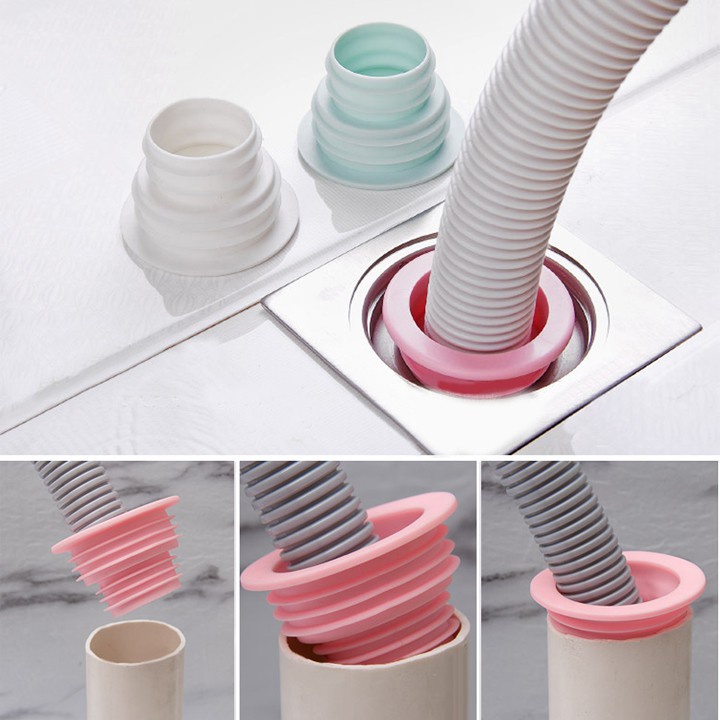 Phụ kiện Silicone Bịt Kín Cống Nhà Bếp, Ống Bịt Kín Chống Mùi Hôi Vi Khuẩn Trào Ngược Lên Cho Thoát Sàn Máy Giặt