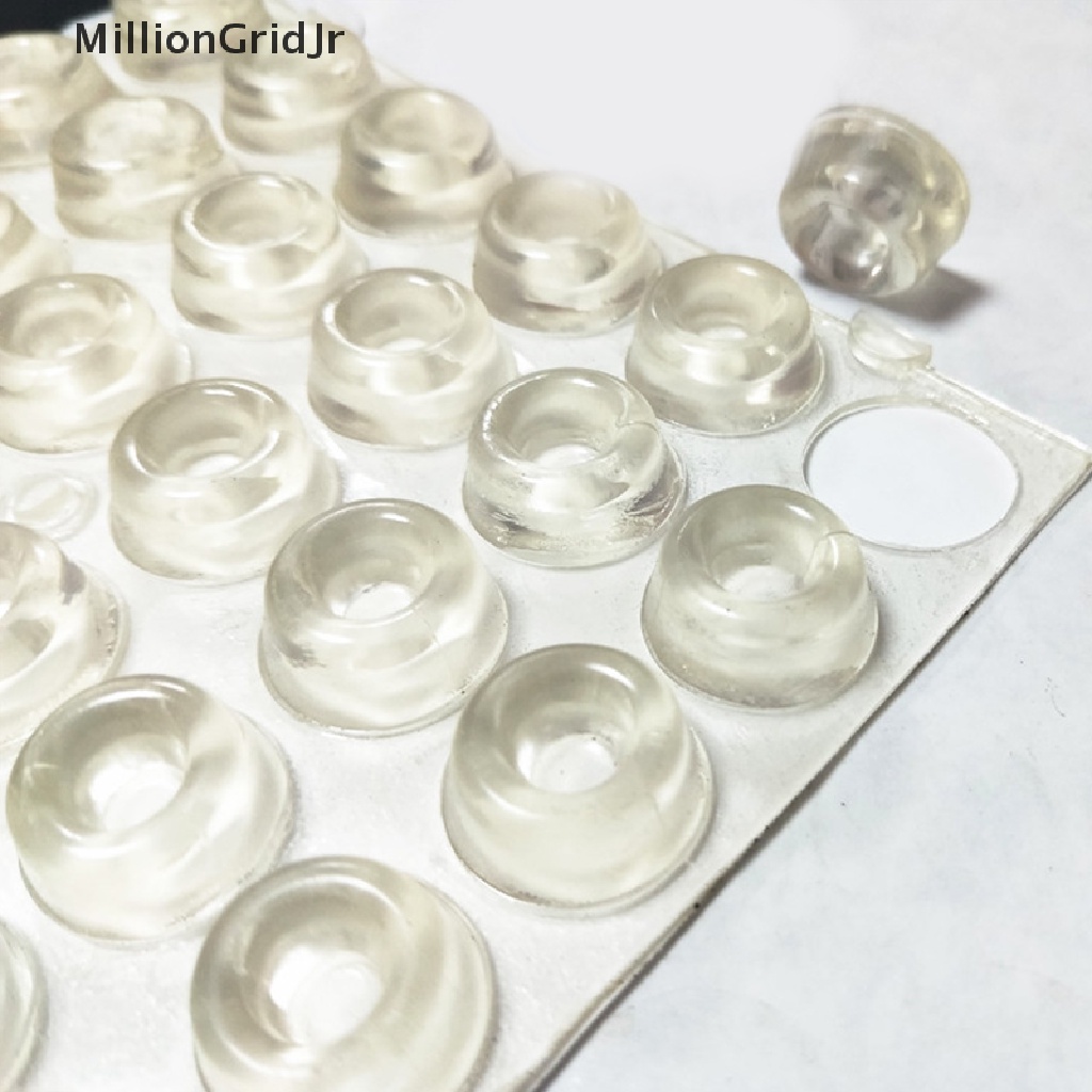 MLG 12 Pcs Clear Self Adhesive Stopper Rubber Damper Buffer Cabinet Bumpers Silicone JR