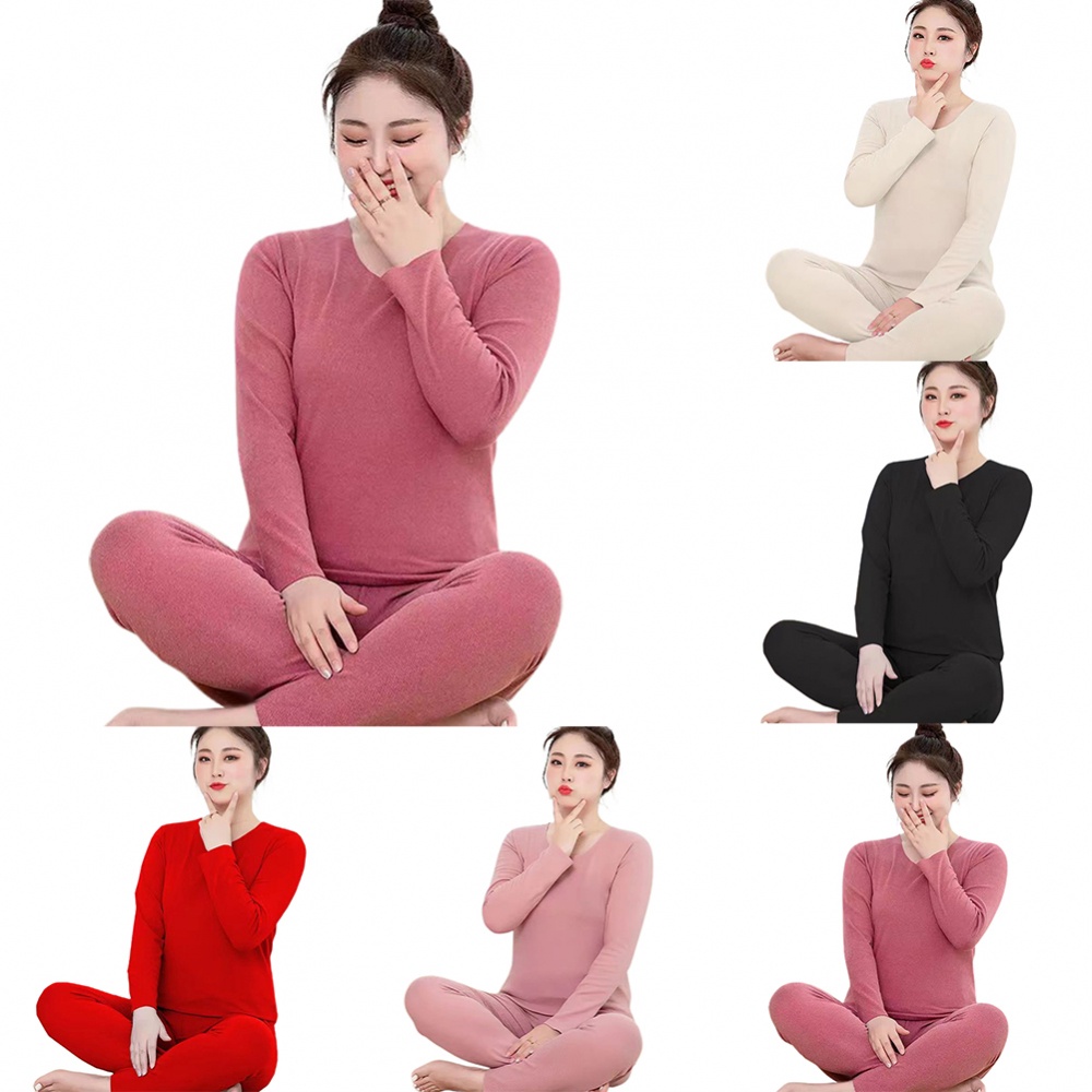 Set 2 Áo Lót Cổ Tròn Giữ Nhiệt Size XL ~ 4XL Dành Cho Nữ