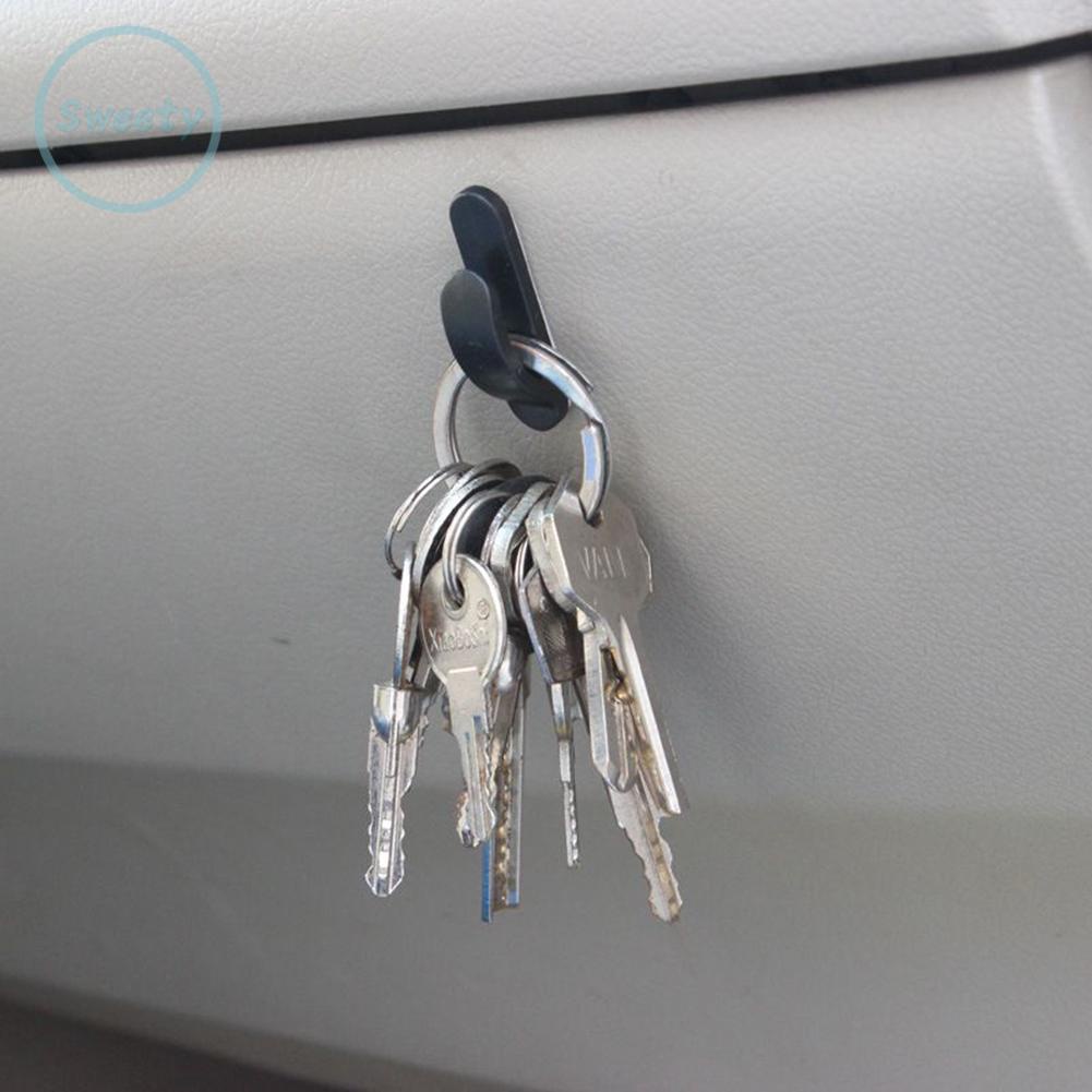 Bộ 2 Móc Treo Đồ Dán Xe Hơi, Xe Tải Màu Đen