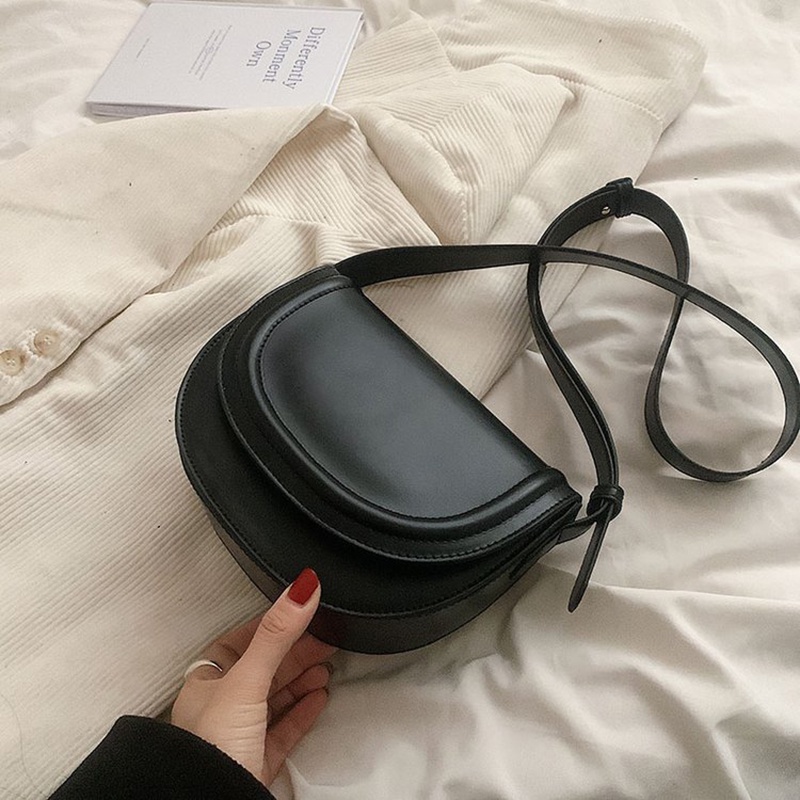 Túi Đeo Chéo Màu Sắc Tương Phản Phong Cách Phương Tây Cho Nữ