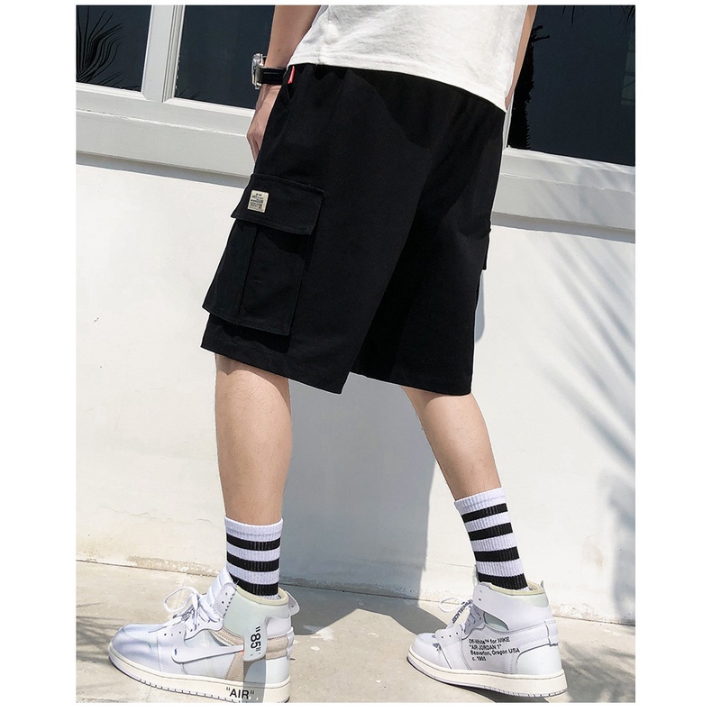 dài quần legging Quần Short Dáng Rộng Phong Cách Đường Phố