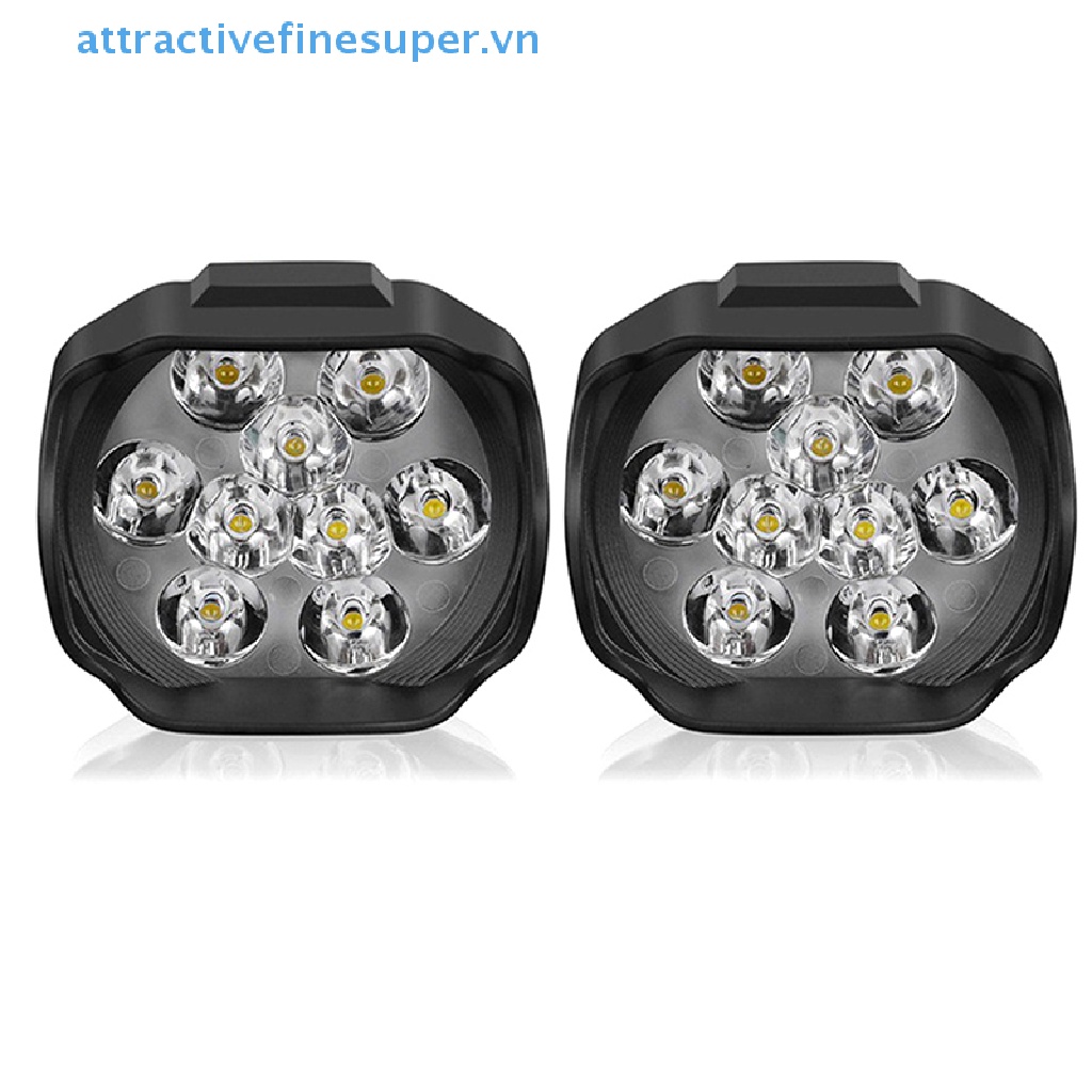 Đèn Pha Siêu Sáng 9 Bóng LED 6W DC12V Cho Xe Máy / Xe Đạp
