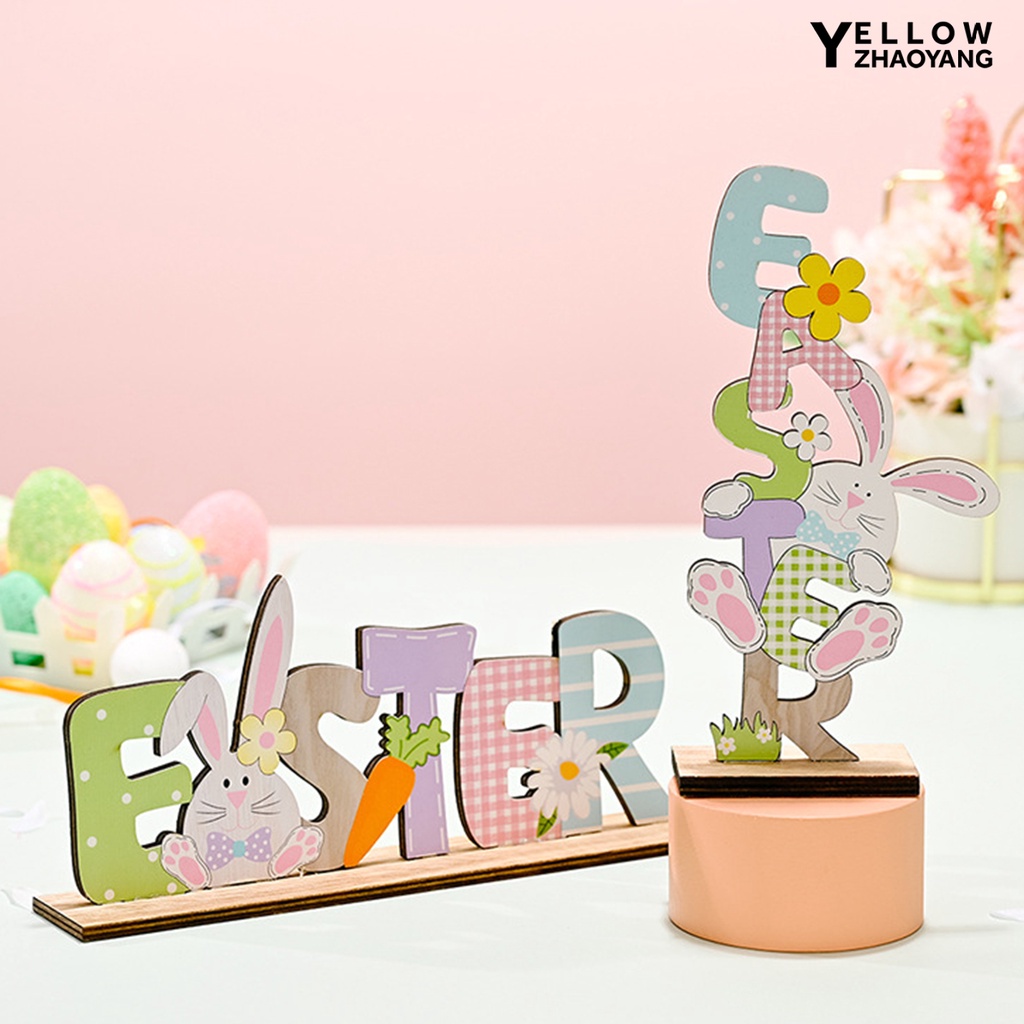 Bảng Hiệu Bằng Gỗ Họa Tiết Thỏ NY-Lovely Dễ Thương Dùng Trang Trí Bàn