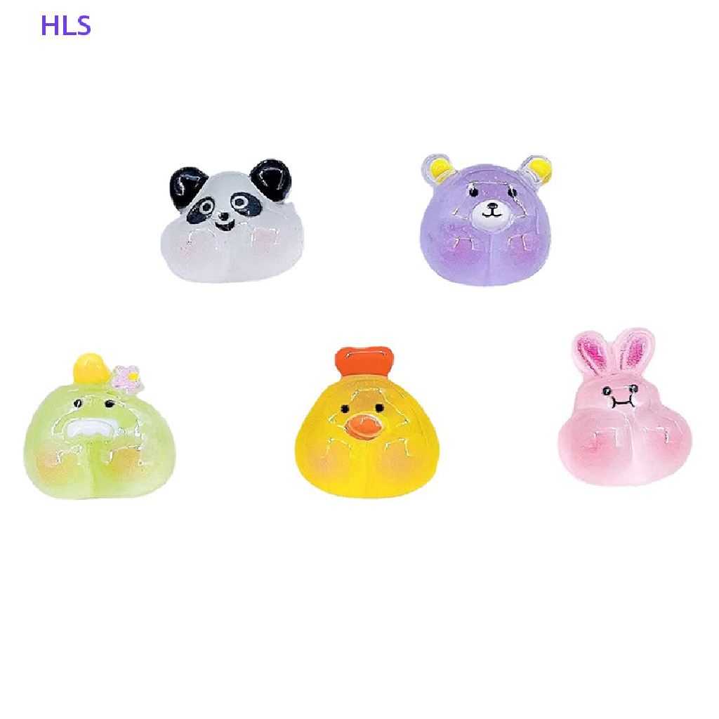 Set 10 Kẹp Tóc Hình Động Vật Mini Bằng Nhựa Trong Suốt DIY Cho Bé