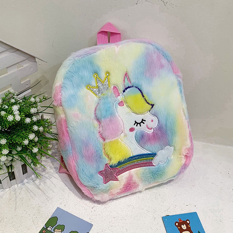 Bololo Túi Đeo Chéo Hình Kỳ Lân Hoạt Hình Nhồi Bông Xinh Xắn Cho Bé