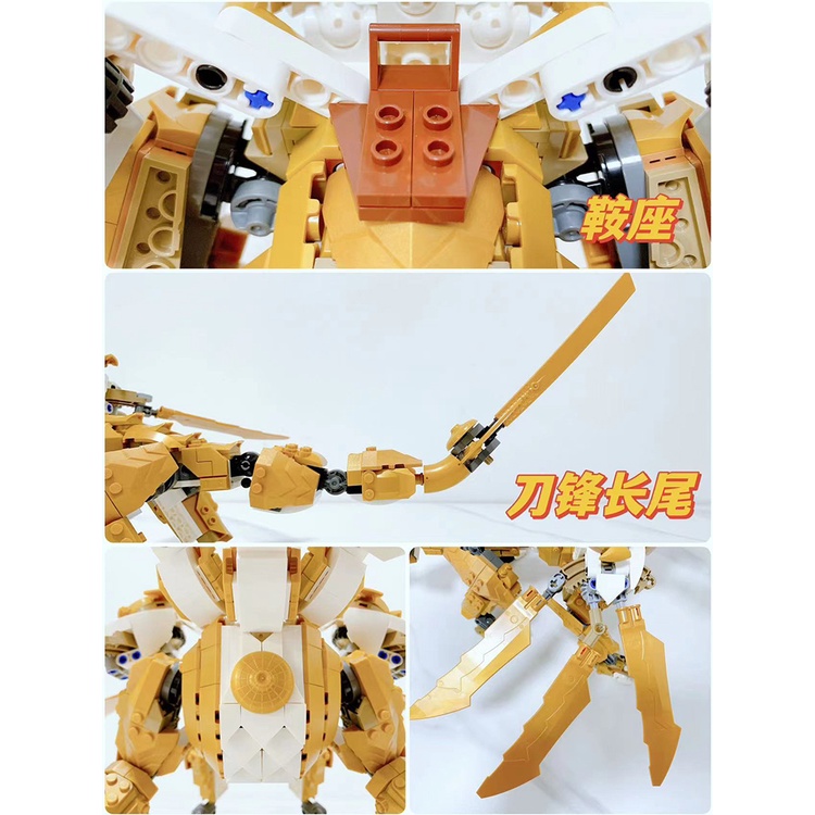 Đồ chơi Lắp ráp Mô hình 60011 Rồng vàng huyền thoại của Lloyd 1061 chi tiết