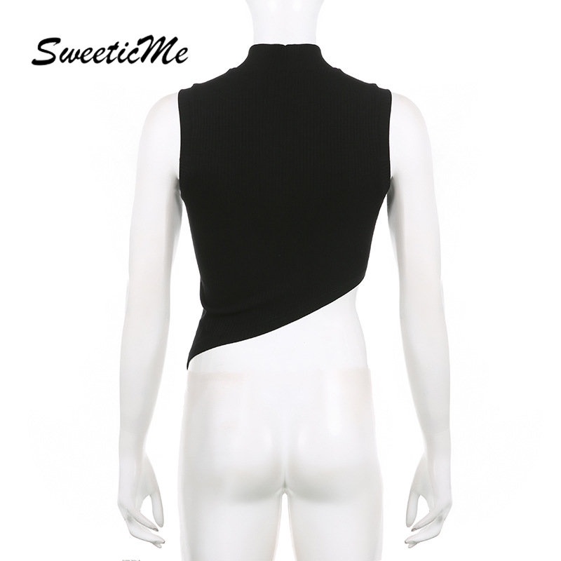 Áo Tank Top Cổ Cao Dáng Ôm Thời Trang 2023 Quyến Rũ Cho Nữ