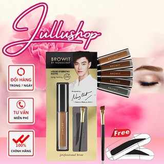 Gel kẻ mày NongChat lâu trôi 24H chống thấm nước hơn chì kẻ lông mày Browit By NongChat Liquid Eyebrows Matte