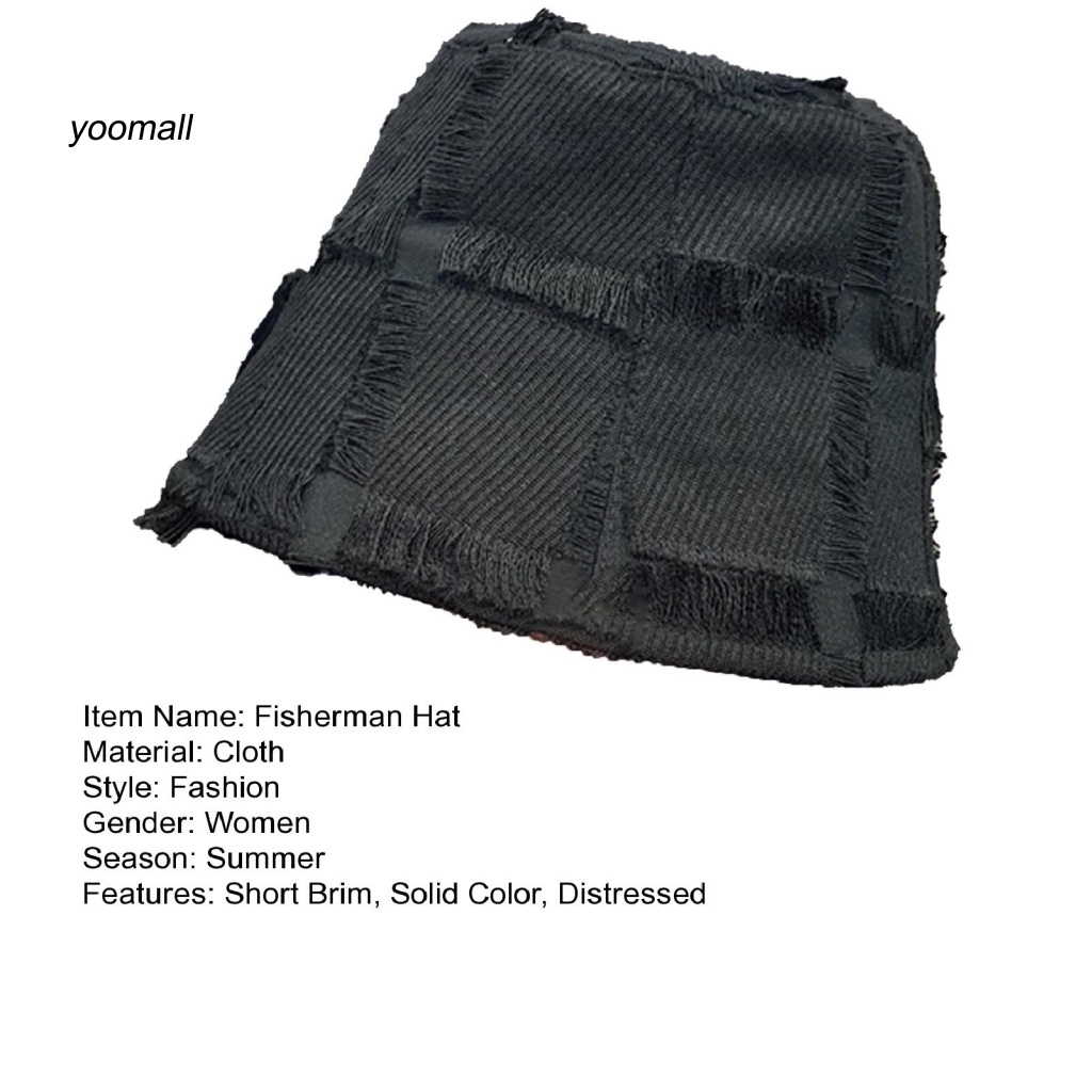 / Yo / Mũ Bucket Màu Trơn Thêu Họa Tiết Caro Dành Cho Nữ Hóa Trang