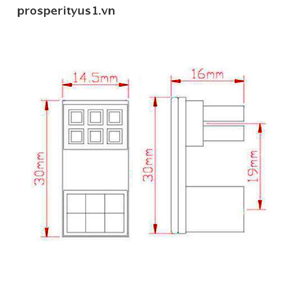 Bảng Mạch Chuyển Đổi Nguồn Điện ATX GPU VGA PCIe 6Pin U Sang 180 Độ prosperityus1