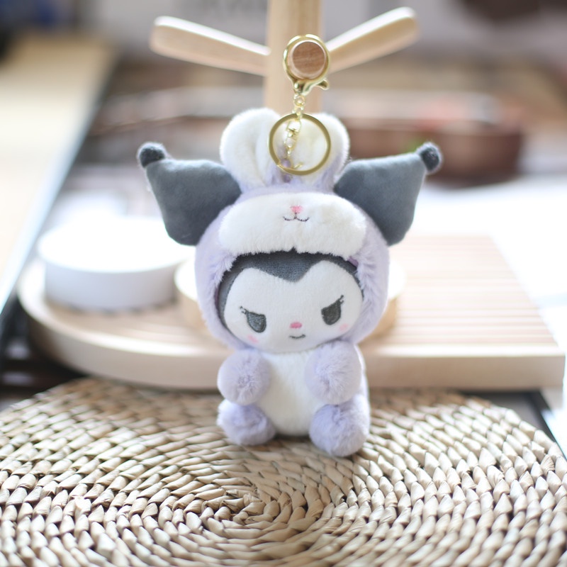 SANRIO Thú Nhồi Bông Hình Thỏ Kuromi Cinnamoroll Dễ Thương Cho Bé Gái