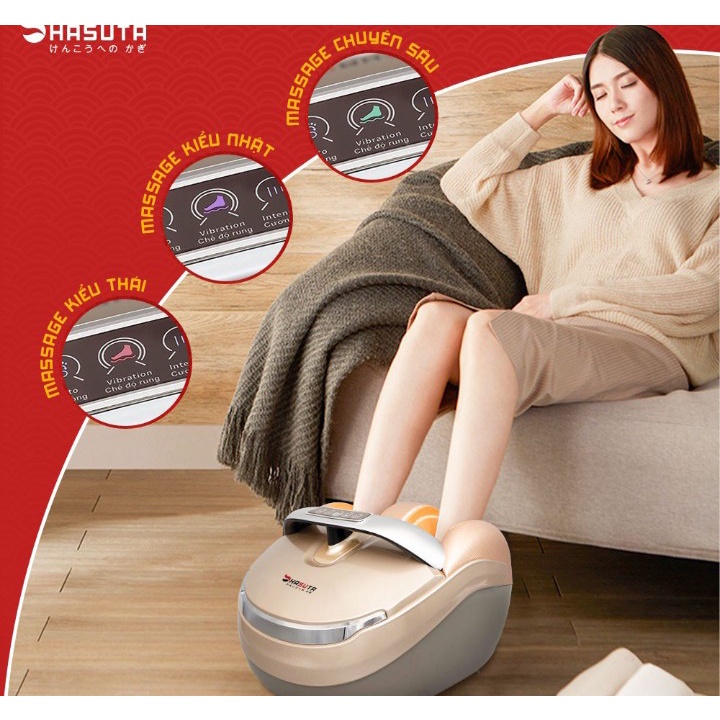 Máy massage chân Hasuta HMF 320 hính hãng - Máy mát xa chân màn hình cảm ứng 12 túi khí với nhiều chế độ mát xa-BH 2 năm