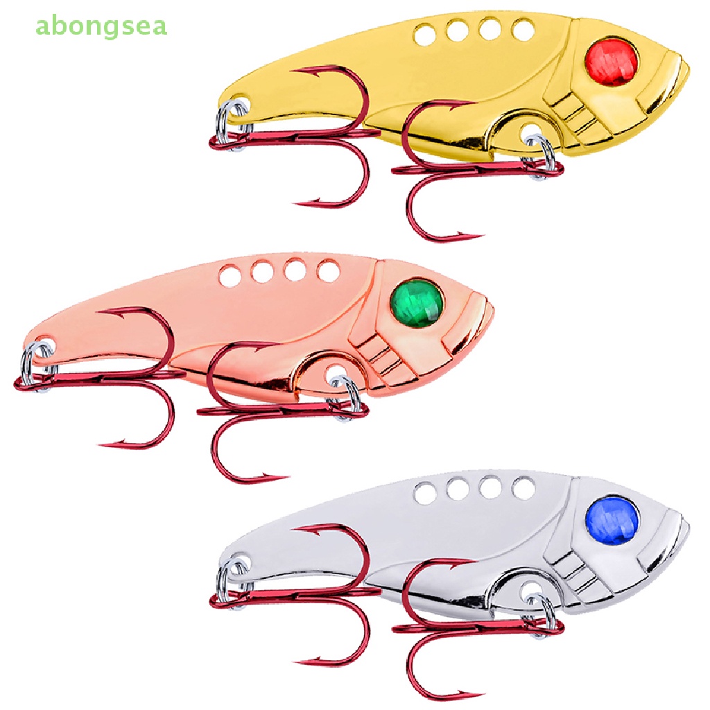 Abongsea Mồi Câu Cá Giả 3 Màu Đính Kim Sa Vàng Luya 11G