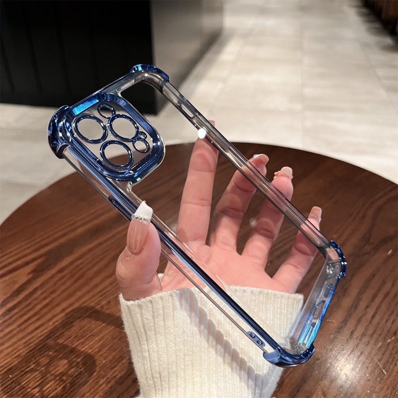 Ốp Điện Thoại iPhone 11 12 13 14 Pro max 14 plus case ốp lưng iphone 14 13 12 11 promax plus Trong Suốt Mạ Viền Sang Trọng Chống Sốc Chống Rơi Cho iPhone 14 Promax 13 12 11 Pro Max