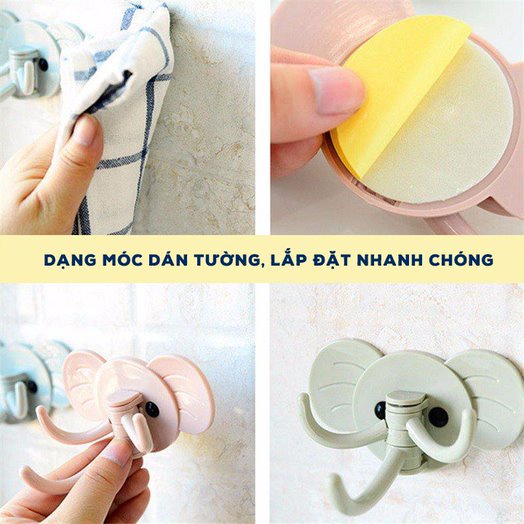 Móc Treo Đồ Đạc Hình Thú Vị 3 Móc Gắn Tường - Decor Trang Trí Nhà Cửa
