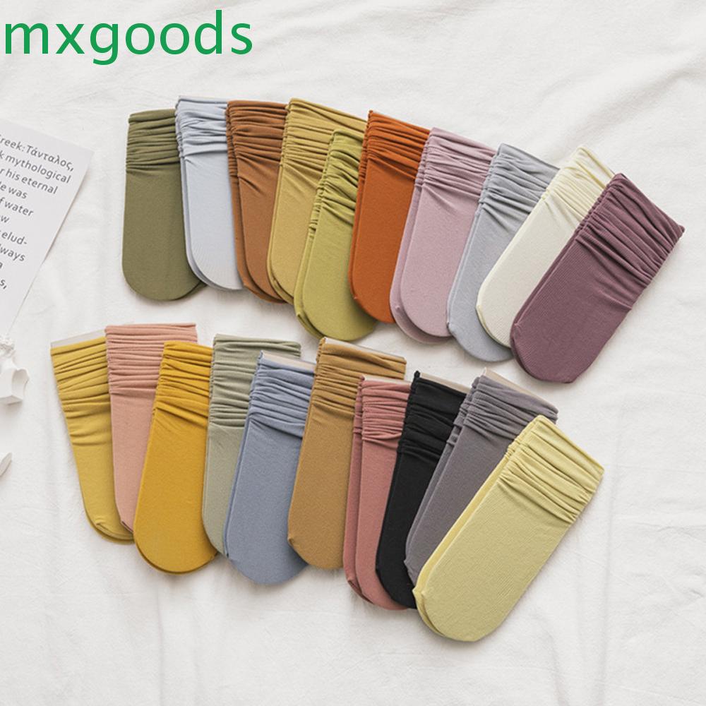 Mxgoods Vớ Thuyền Khử Mùi Bằng Nhung Màu Kẹo Viền Trung Bình Thoáng Khí Cá Tính Mới Cho Nữ