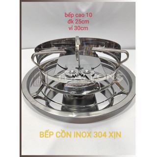 Bếp cồn gạt 304 hàng dày - đẹp mắt 3 chân chắc chắn