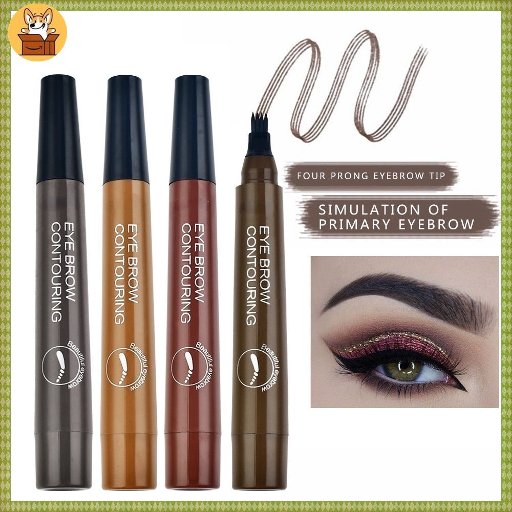 Bút Kẻ Lông Mày Màu Đen / Nâu Chống Thấm Dành Cho Trang Điểm