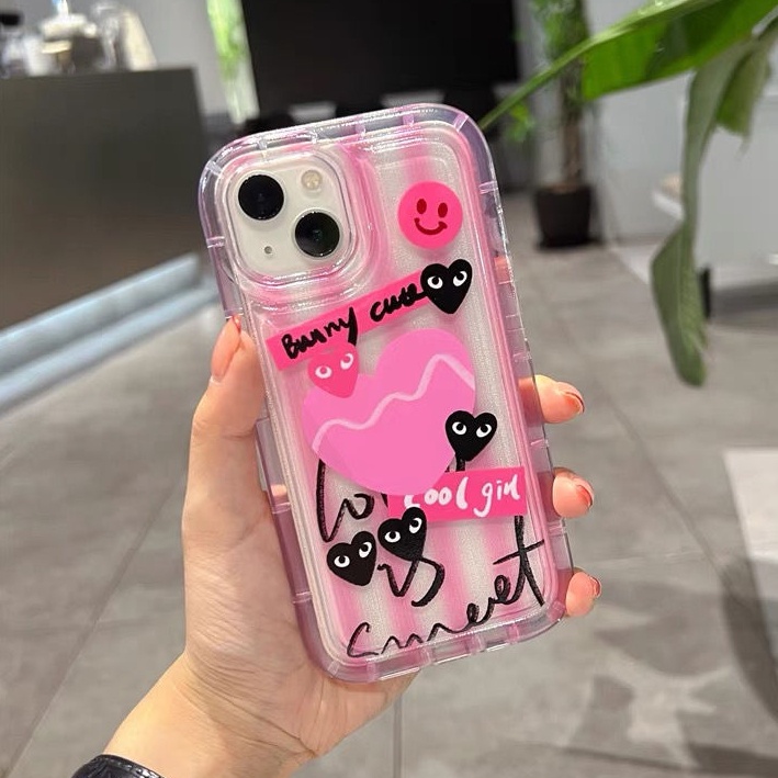Ốp Điện Thoại Silicon TPU Mềm Trong Suốt Họa Tiết Trái Tim Dễ Thương Cho IPhone 14 13 11 12 Pro XS Max X XR 7 + 8 Plus
