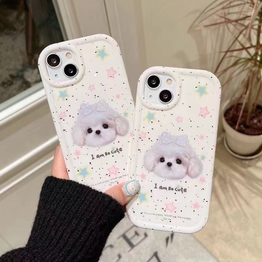 Ốp Điện Thoại Silicon TPU Mềm Trong Suốt Chống Sốc In Hình Cún Cho IPhone 14 12 13 11 Pro XS Max XR X 8 7 Plus 6S