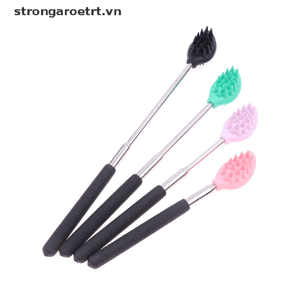 Dụng Cụ Mát Xa Tẩy Tế Bào Chết 65cm Hai Mặt Bằng Silicon Có Thể Thu Gọn Tiện Dụng