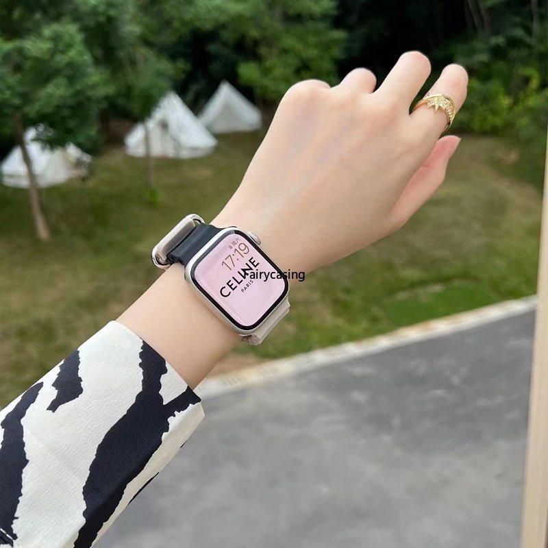 Dây Đeo Hai Màu Thay Thế Cho Đồng Hồ Thông Minh Apple Watch Series 8 Ultra 49mm 45mm 41mm 44mm 40m 42mm 38mm IWatch Series 7 6 5 4 3 2 1 Se