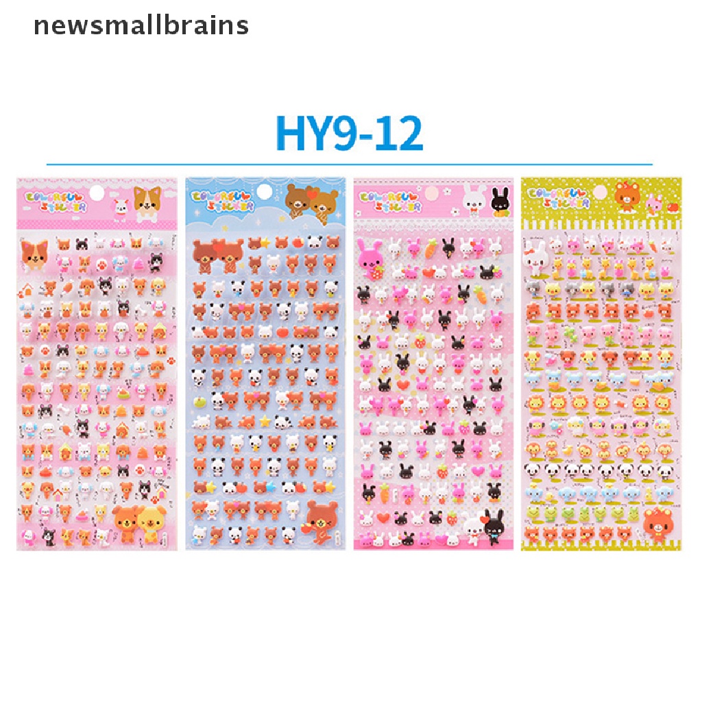 Sticker dán trang trí nhật ký hình động vật 3D ngộ nghĩnh