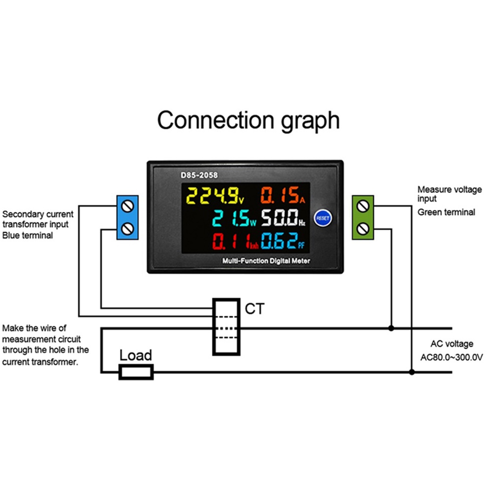 Vôn Kế Điện Tử Pcbfun AC Màn Hình LCD