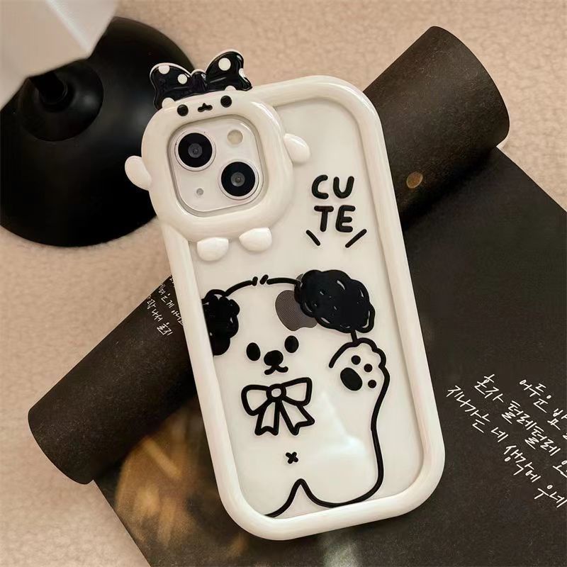 ✅Ốp Điện Thoại Trong Suốt In Hình Chú Chó Hoạt Hình Dễ Thương Cho iPhone 14 / 13pro max 12 11 N5IZ