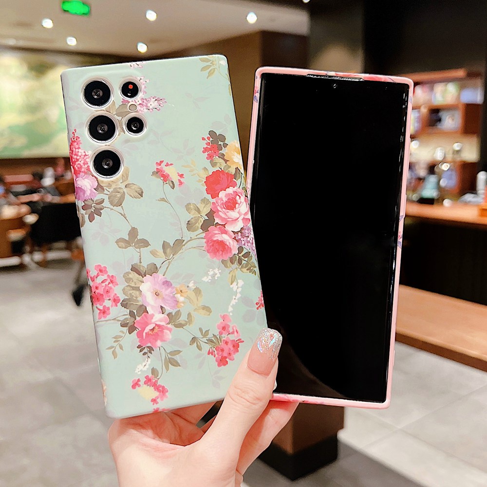 Ốp Điện Thoại Silicon Mềm Họa Tiết Hoa Cho Samsung Galaxy S23 S22 Ultra S23 Plus