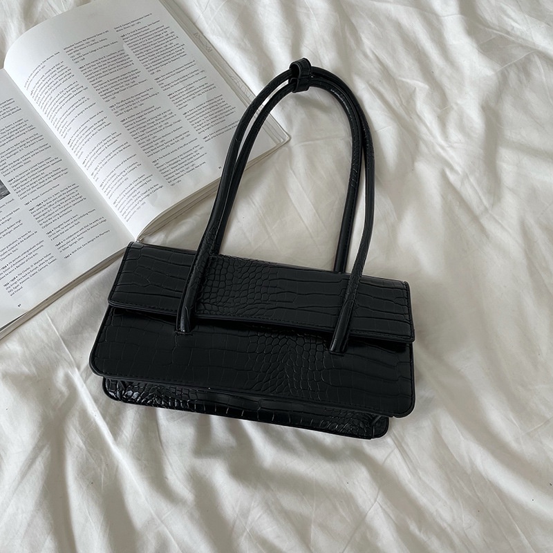 MISCHA Túi Đeo Vai / Đeo Chéo Họa Tiết Da Cá Sấu Màu Trơn Thời Trang Cao Cấp Cho Nữ