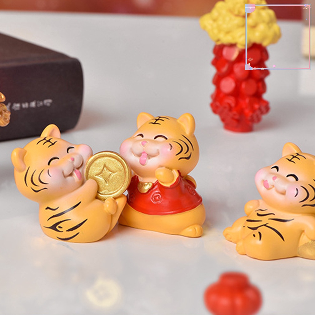 Mô Hình Hổ Mini Bằng Nhựa Resin Chống Mòn Để Bàn Trang Trí Nhà Cửa