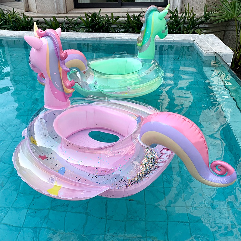 Hàng Mới Về Phao Bơi Ngồi Hình Kỳ Lân Lấp Lánh Cho Bé