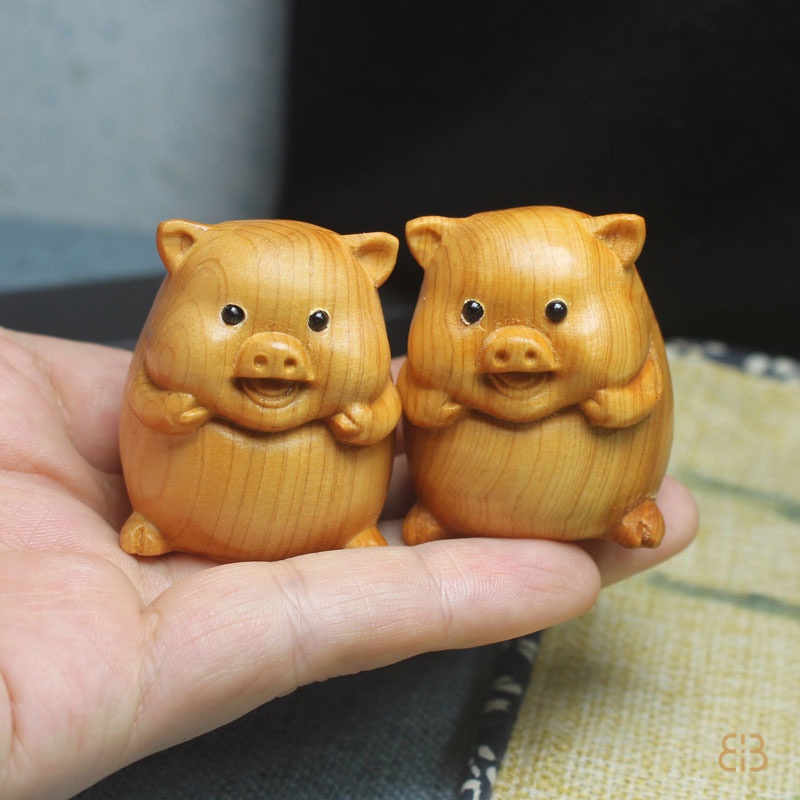 Đồ Chơi Hình Chú Heo Bằng Gỗ Dễ Thương Dùng Trang Trí