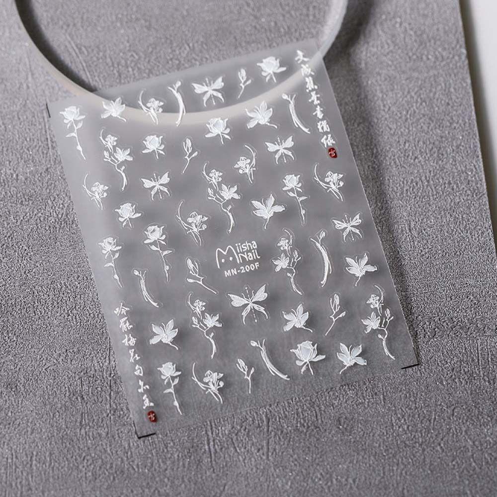 26EDIE Miếng Dán Trang Trí Móng Tay Tự Dính Hình Hoa Cúc Dành Cho Nữ