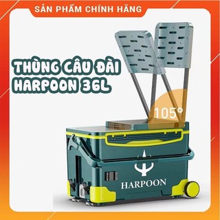 Thùng câu đài cao cấp harpoon 36l chính hãng chất lượng cao, thùng câu cá - somia_fishing