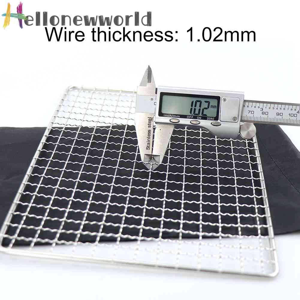 Vỉ Nướng BBQ Hình Vuông Bằng Thép Không Gỉ Tiện Dụng Khi Đi Cắm Trại