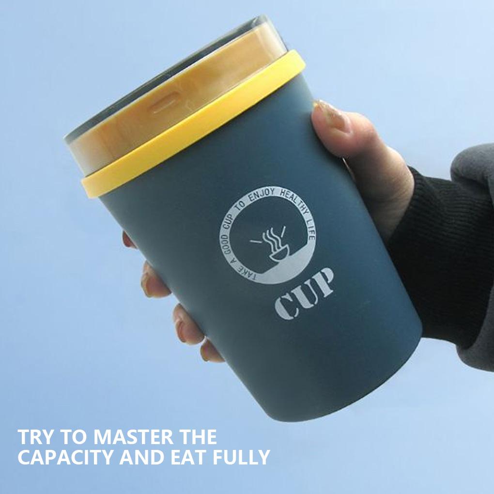 Cốc Uống Cà Phê Trà Sữa Chịu Nhiệt 500ml Có Nắp Đậy Và Muỗng Tiện Dụng Cho Nhà Bếp / Trường Học