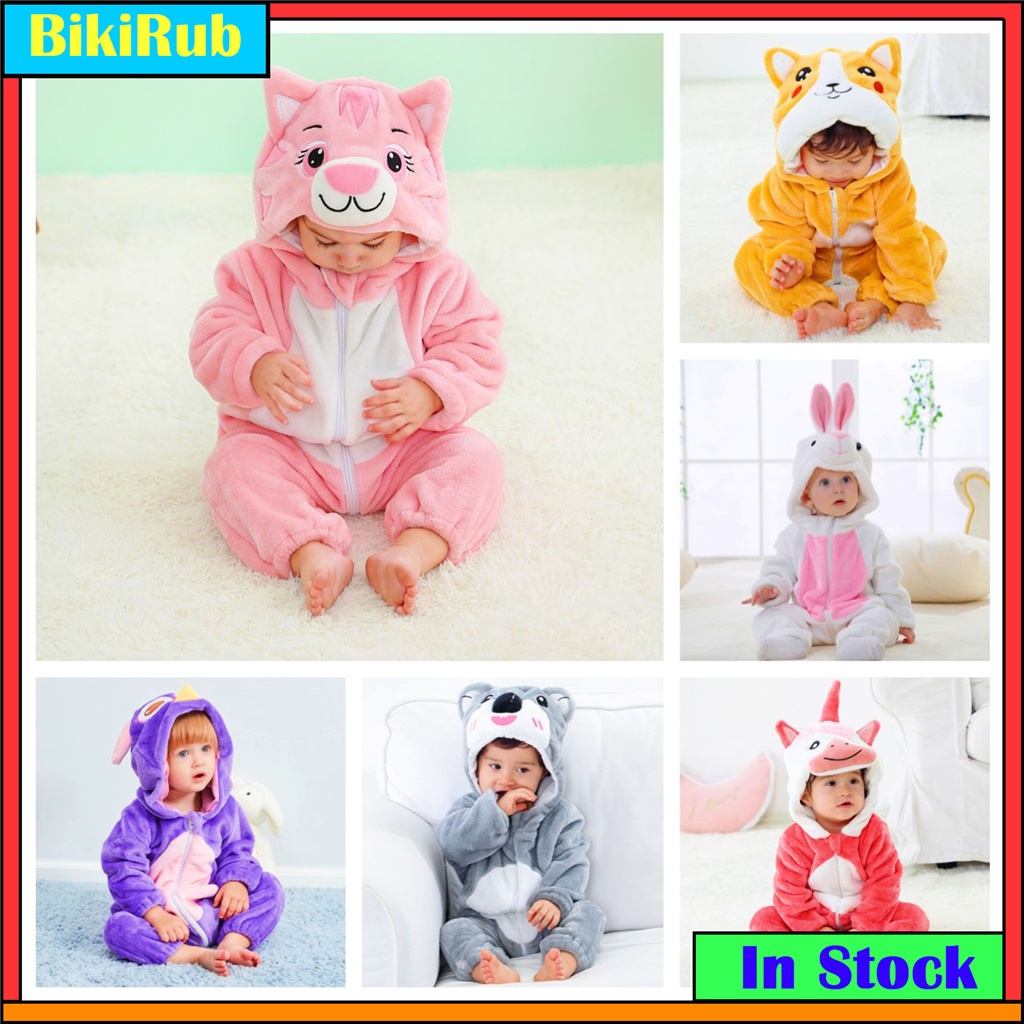 Bộ Áo Liền Quần In Hoạt Hình Gấu Trúc Stitch Dễ Thương Thời Trang Mùa Đông Cho Bé Sơ Sinh