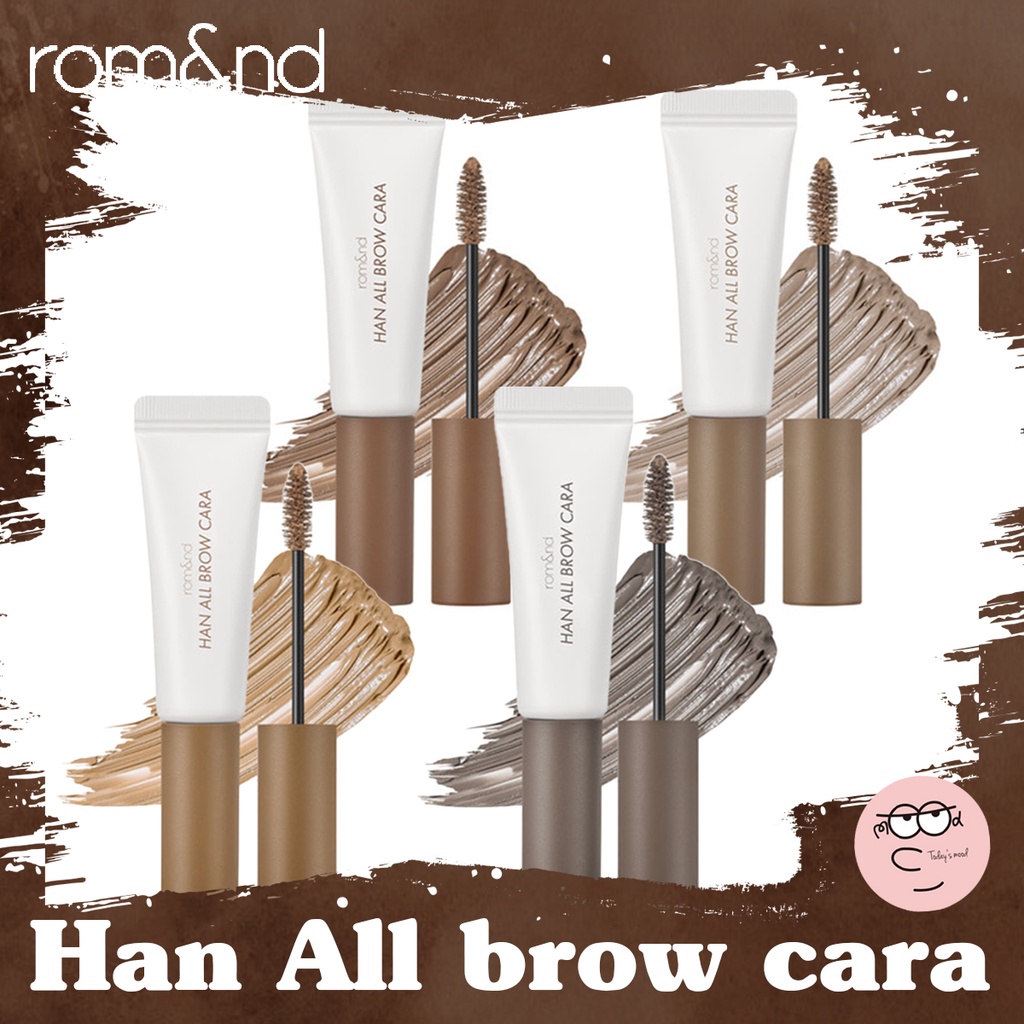 Han All brow cara (4 Màu) | Mascara Chuốt Lông Mày Tạo Hiệu Ứng Lãng Mạn ROMAND