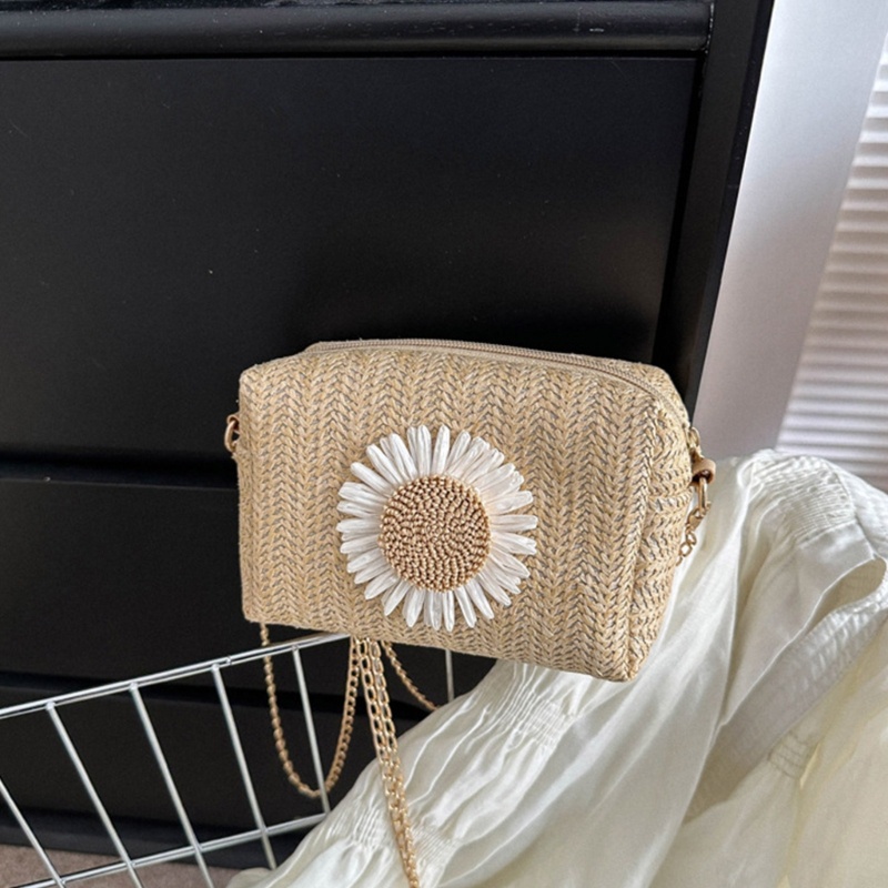 Túi Cói Đeo Chéo Đựng Điện Thoại Thời Trang Cho Nữ